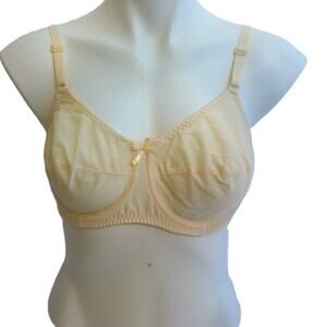 Vintage Bali 1620 Sheer Mesh Underwire Bra Nude Minimalist Bow 38B
